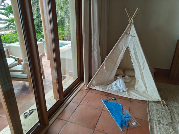 Kite & Teepee courtesy of our butler