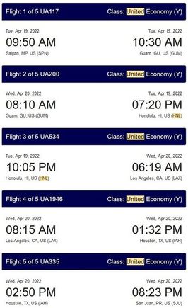The craziest US-domestic route I could think of