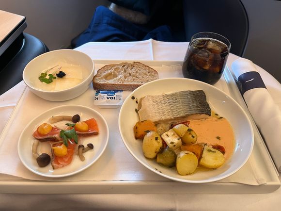 This is from the same flight as above. I went for the fish which wasn’t too dry. The lobster sauce was flavoursome. 