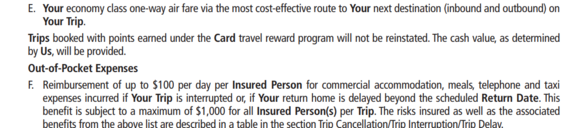 TD Aeroplan Visa Infinite insurance policy.