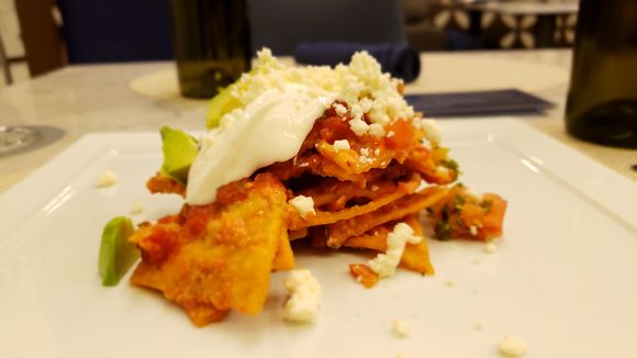 Chilaquiles for breakfast.