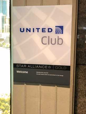 Arrived at the United Club,