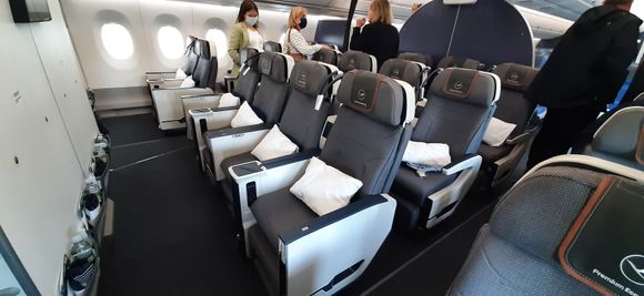 PE is freshly upholstered Safran seats