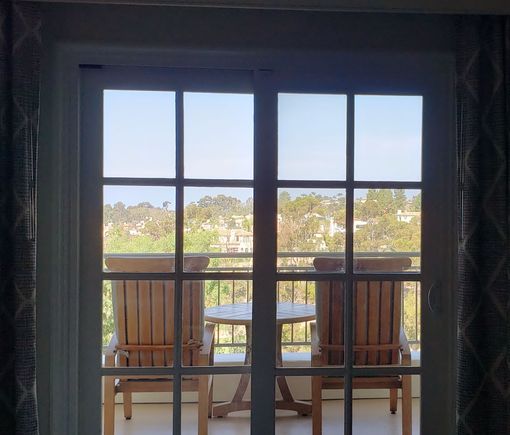 View from inside of Coastal View room