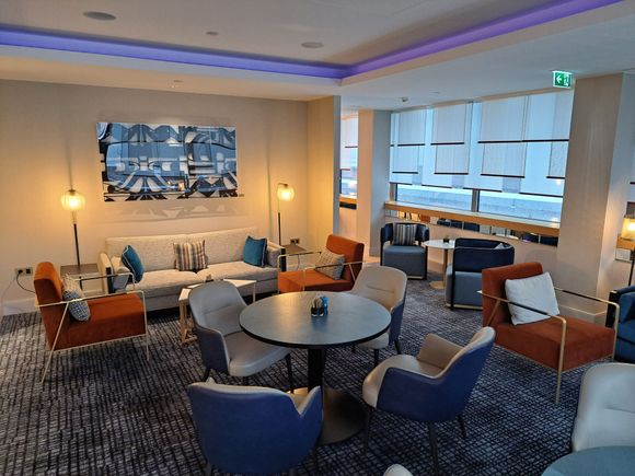 one of the sitting areas in the beautiful executive lounge