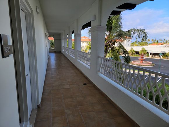 outdoor corridors (not our room #)