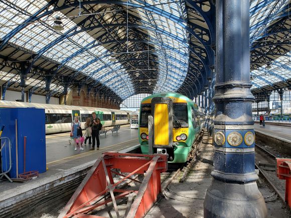 I loved how the roof of the station platform came out in this photo