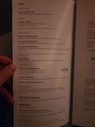 English menu