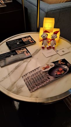The Christmas Tokyo Conrad Bears ( with hats) at entry to bar.
Also given in rooms on arrival ( bought 5 also as small stocking fillers from the spa)