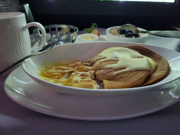 Buttermilk Pancakes - these were disappointing, dried out round the edges and not enough sauce to cover them.   