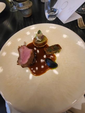 Lamb cutlet, smoked aubergine, shami kebab, mint
