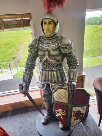 Cafeteria-style lunch at the Hedges Hotel was accompanied by two knights