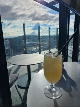 Ginger beer in the lounge