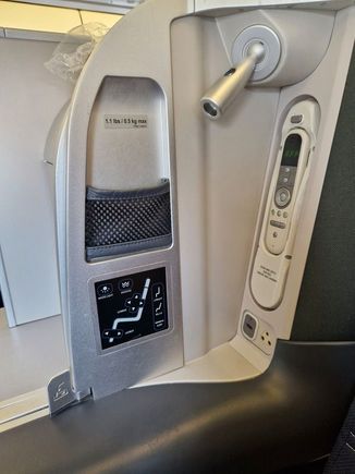 Seat control panel on A330