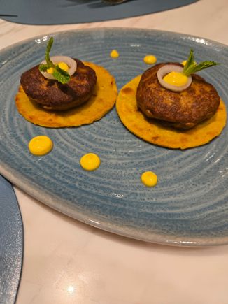 Lamb with saffron paratha at Alba