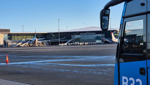 Terminal building as seen from bus stand. 