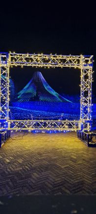 A illuminated frame to frame Mt Fuji ( in the aurora borealis display)