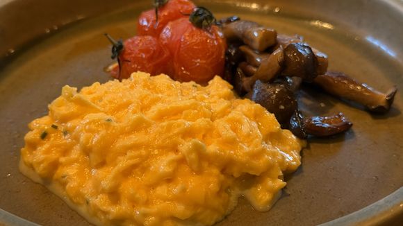 I asked for soft scramble.  So silky.