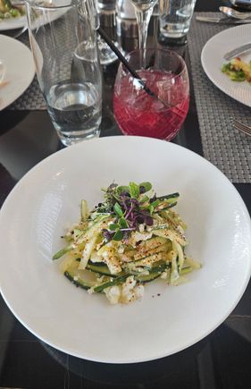 Courgette, feta, Aleppo Starter - Not the best