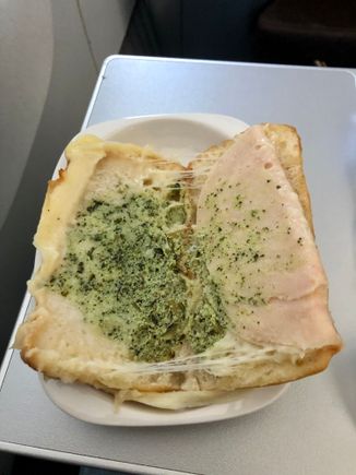 As I passed on this sandwich on my last trip, I thought I’d try it on this one - all 680 calories of it. It was horrible, dry, and tasteless. I had heartburn the rest of the day. 