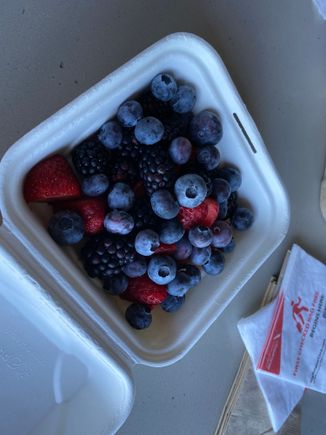 Side of berries - which were really good each day. 