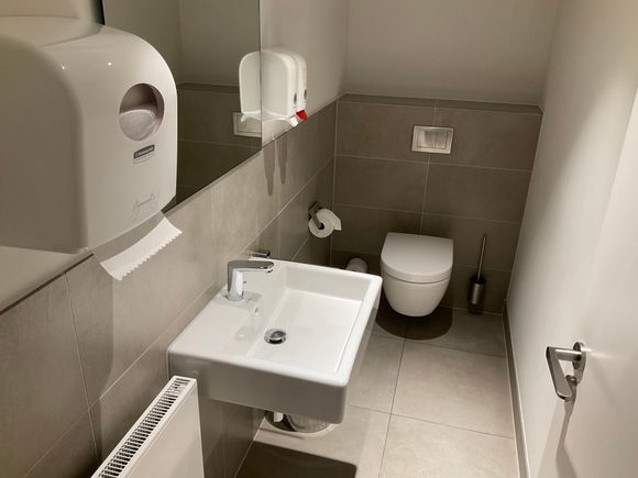 Toilet/changing room at the gym 
