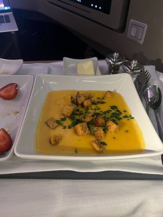 Soup was solid and not salty. 