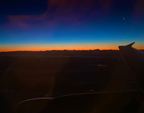 Planet Venus rising over the Mont Blanc