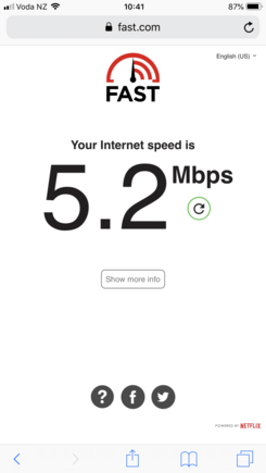 Wifi speed AKL Intl Lounge