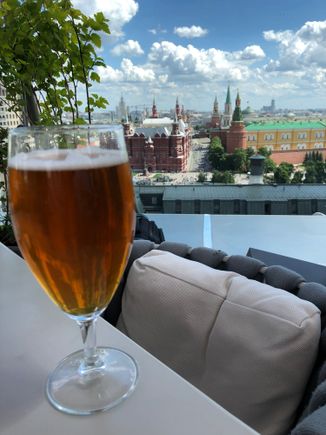 Certainly recommend the Ritz Rooftop for a beer and view of Kremlin/re square. 