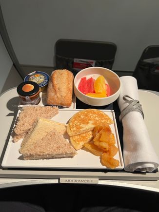 Breakfast OSL-CDG. Reminded me of a kids meal, very plain. 