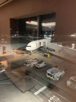 Getting ready to board.