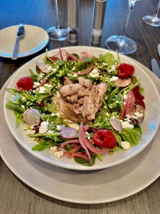 Duck confit salad. Meat was very rubbery.