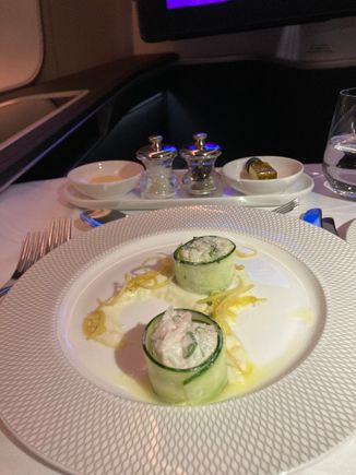 Scallop and prawn roulade