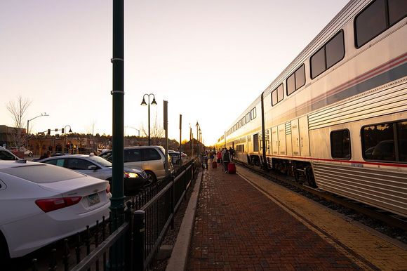 New passengers joining the train for its journey to the Midwest. 