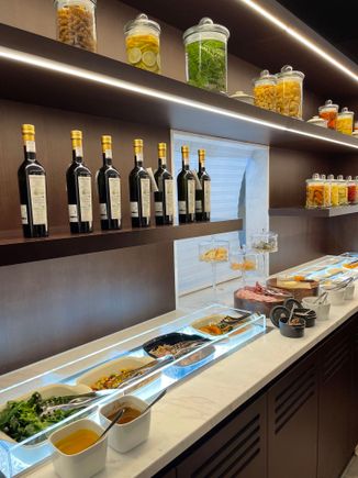 There are some healthy vegetarian and vegan options as well as salad.