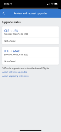 This is what it says when i do basic economy. If i change to main it shows up for the same flights. 