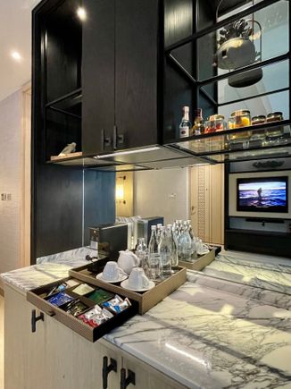 Minibar and coffee station