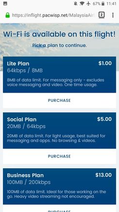 Wifi plans