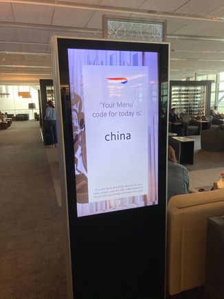 I did rather like the sign advertising the code for the online menu in T5 GF. Someone has a sense of humour.