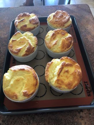Ham and gruyere brunch souffles