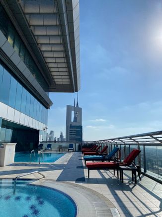 Pool was good on the 43rd floor......sun came out about 13:00 each day.