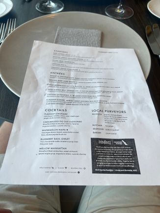 Paper menu. 