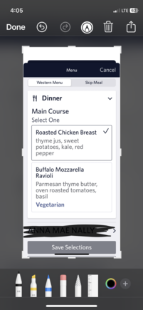 This is my menu for PS
JFK-FCO
Apparently 2 of the choices from delta one menu
