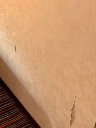 Wallpaper in the privilege room.