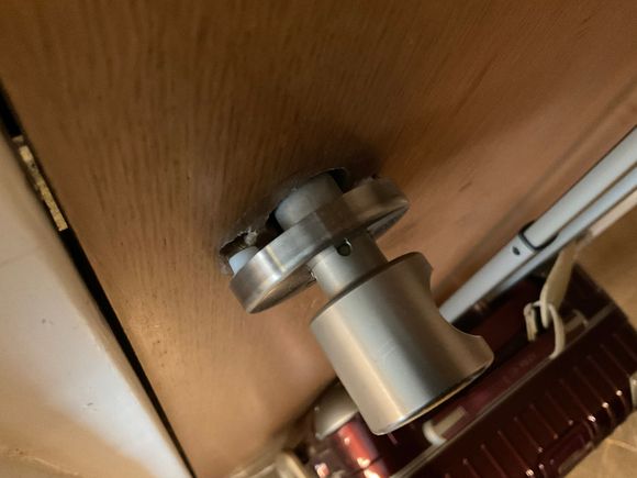 And this was the state of the connecting door on first glance, did the Hulk try to get into the adjoining room?