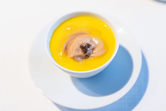 Kabocha Pumpkin Veloute, Pu'er Tea