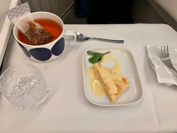 Dessert (they had extra, so I also got the other option). Choice of teas was pretty good.