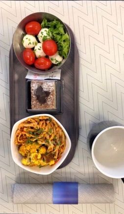 enroute to canada from hawaii, first a light meal is served 