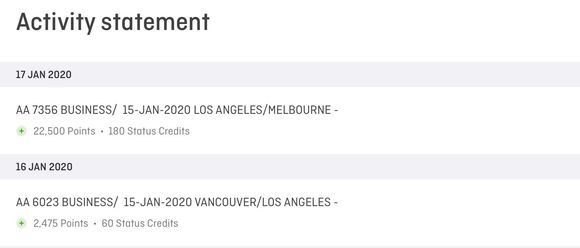 I just did 2 legs on AA tickets, and all credited to Qantas 

Canada-USA-Australia